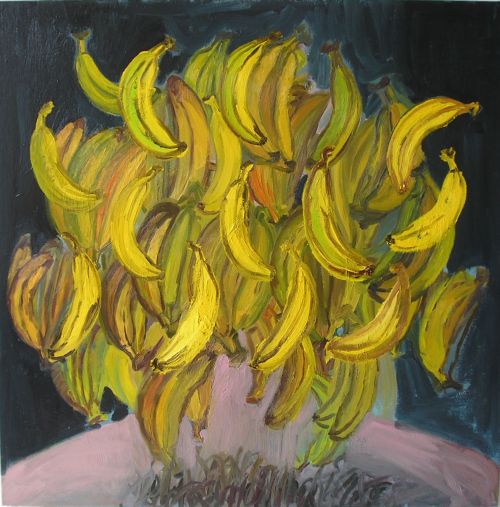Self-portrait with bananas, 2010, 150x150 cm.