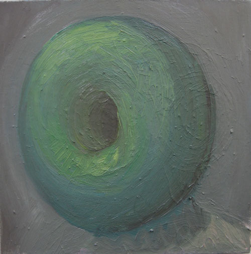Self-portrait with donut#1, 2010, 50x50 cm.