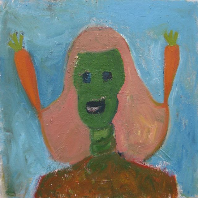 Zelfportret met 2 wortelen