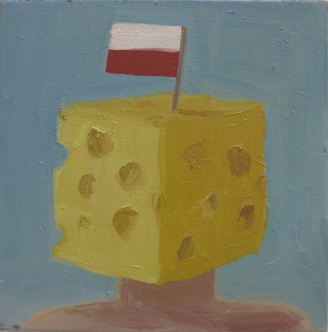 Zelfportret met Poolse vlag #2